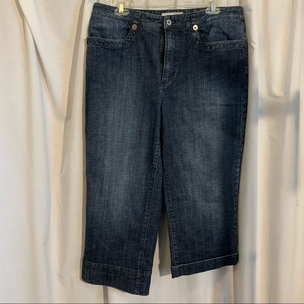 CHICO’S Platinum Denim Capris